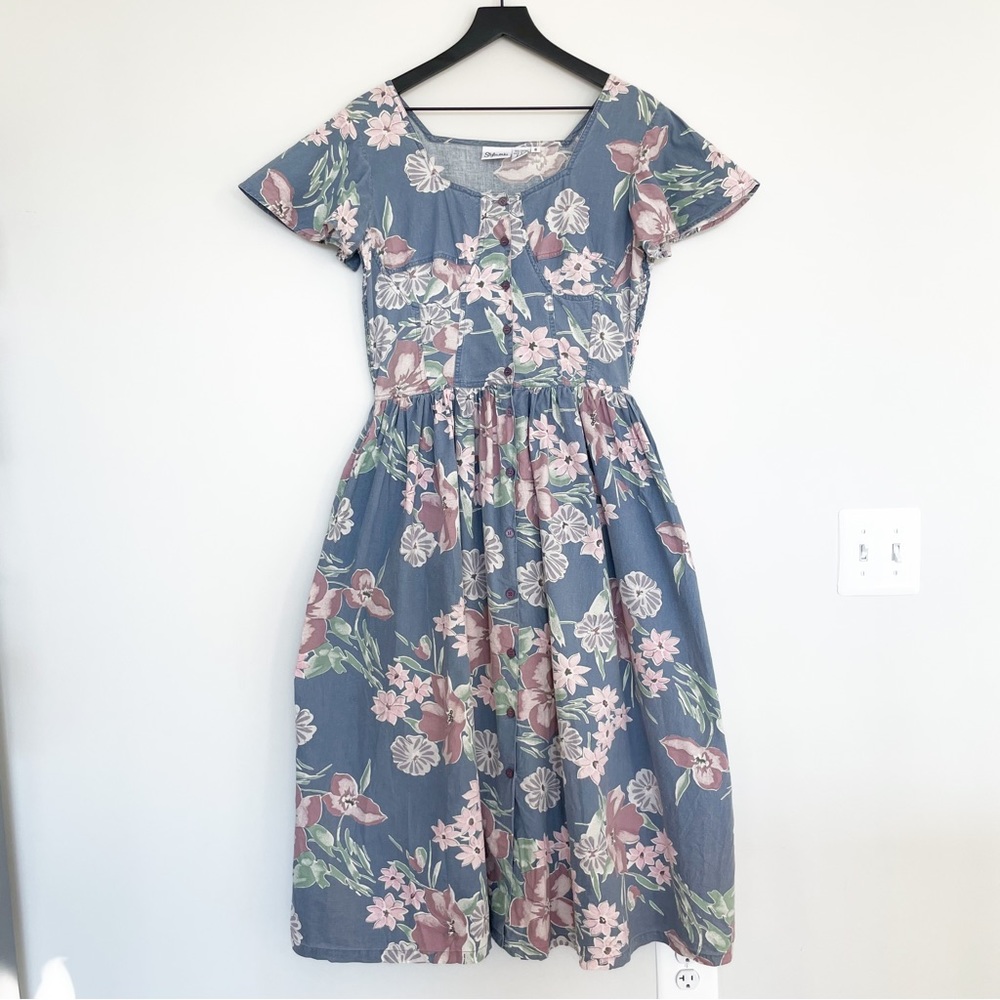 Vintage Styleworks Floral Corset Maxi Dress